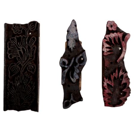 Set of 3 Piece New Wooden Printing Block